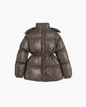 Harriet Elmsworth | Belted Puffer Jacket with Hood For Women