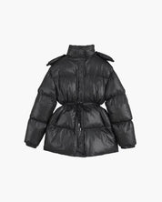 Harriet Elmsworth | Belted Puffer Jacket with Hood For Women
