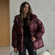 Harriet Elmsworth | Belted Puffer Jacket with Hood For Women