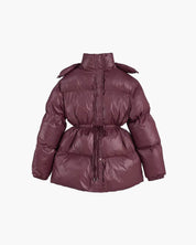 Harriet Elmsworth | Belted Puffer Jacket with Hood For Women
