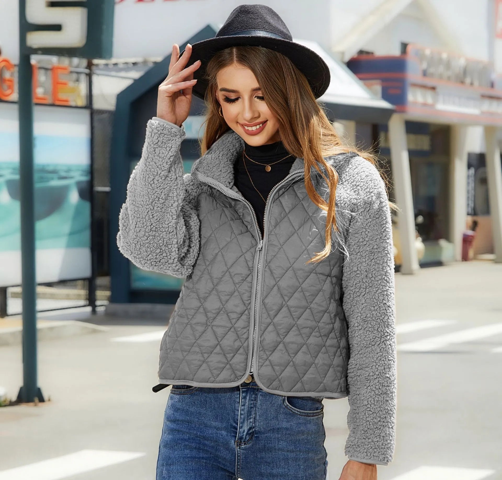 Eleanora Ashby | Quilted Teddy Fleece Jacket For Women