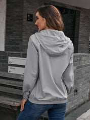 Diana Merrifield | Hooded Button-Front Rain Jacket For Women