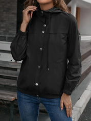 Diana Merrifield | Hooded Button-Front Rain Jacket For Women
