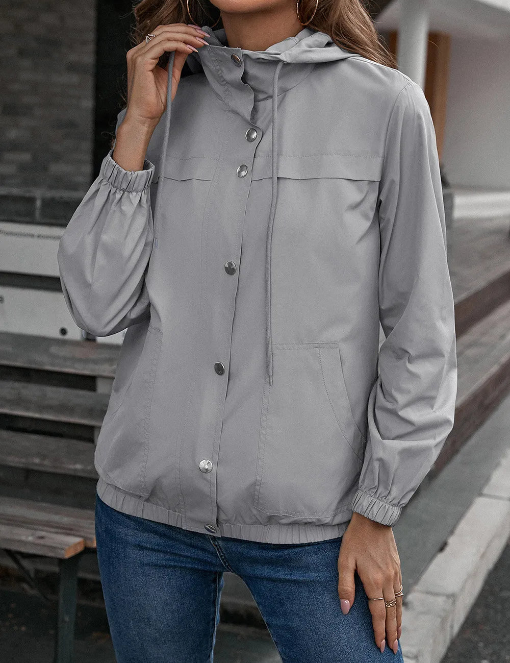 Womens-Rain-Jacket-with-Hood-Button-Front-Elastic-Hem.webp