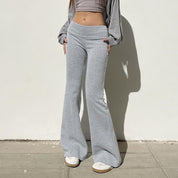 Portia Wyndham | Flare Leg Sweatpants Low Rise For Women