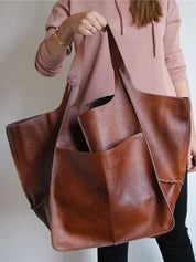 Nadette Fairholm | XXL Oversized Faux Leather Tote Bag For Women