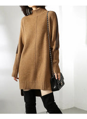 Annalise Greymont | Turtleneck Knit Mini Dress For Women