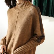 Annalise Greymont | Turtleneck Knit Mini Dress For Women