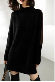 Annalise Greymont | Turtleneck Knit Mini Dress For Women