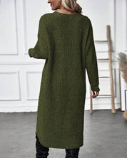 Elaine Sorbourne | Long Sleeve Knit Midi Sweater Dress For Women