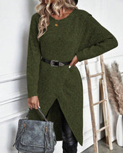 Elaine Sorbourne | Long Sleeve Knit Midi Sweater Dress For Women