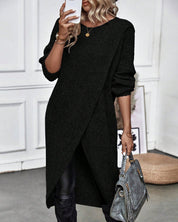 Elaine Sorbourne | Long Sleeve Knit Midi Sweater Dress For Women