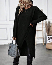 Elaine Sorbourne | Long Sleeve Knit Midi Sweater Dress For Women