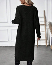 Elaine Sorbourne | Long Sleeve Knit Midi Sweater Dress For Women