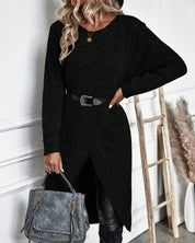 Elaine Sorbourne | Long Sleeve Knit Midi Sweater Dress For Women