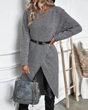 Elaine Sorbourne | Long Sleeve Knit Midi Sweater Dress For Women