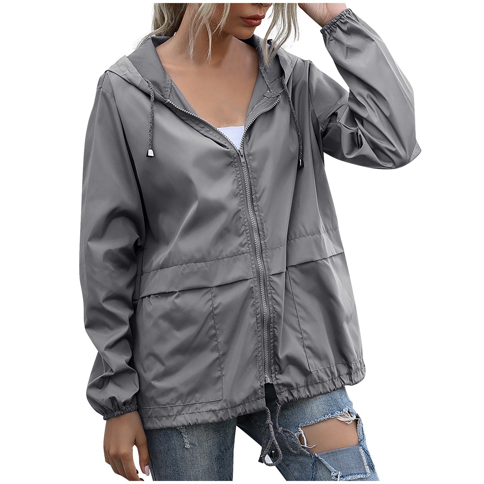 Clara Dunvale | Lightweight Hooded Rain Jacket For Women