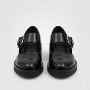 Aurelia Stonecroft | Black Mary Jane Flat Shoes For Women