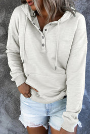 Bronte Halliwell | Casual Button-Neck Hoodie For Women