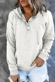 Bronte Halliwell | Casual Button-Neck Hoodie For Women