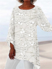 Mathilde Carrington | Floral Embroidered Long Sleeve Top For Women