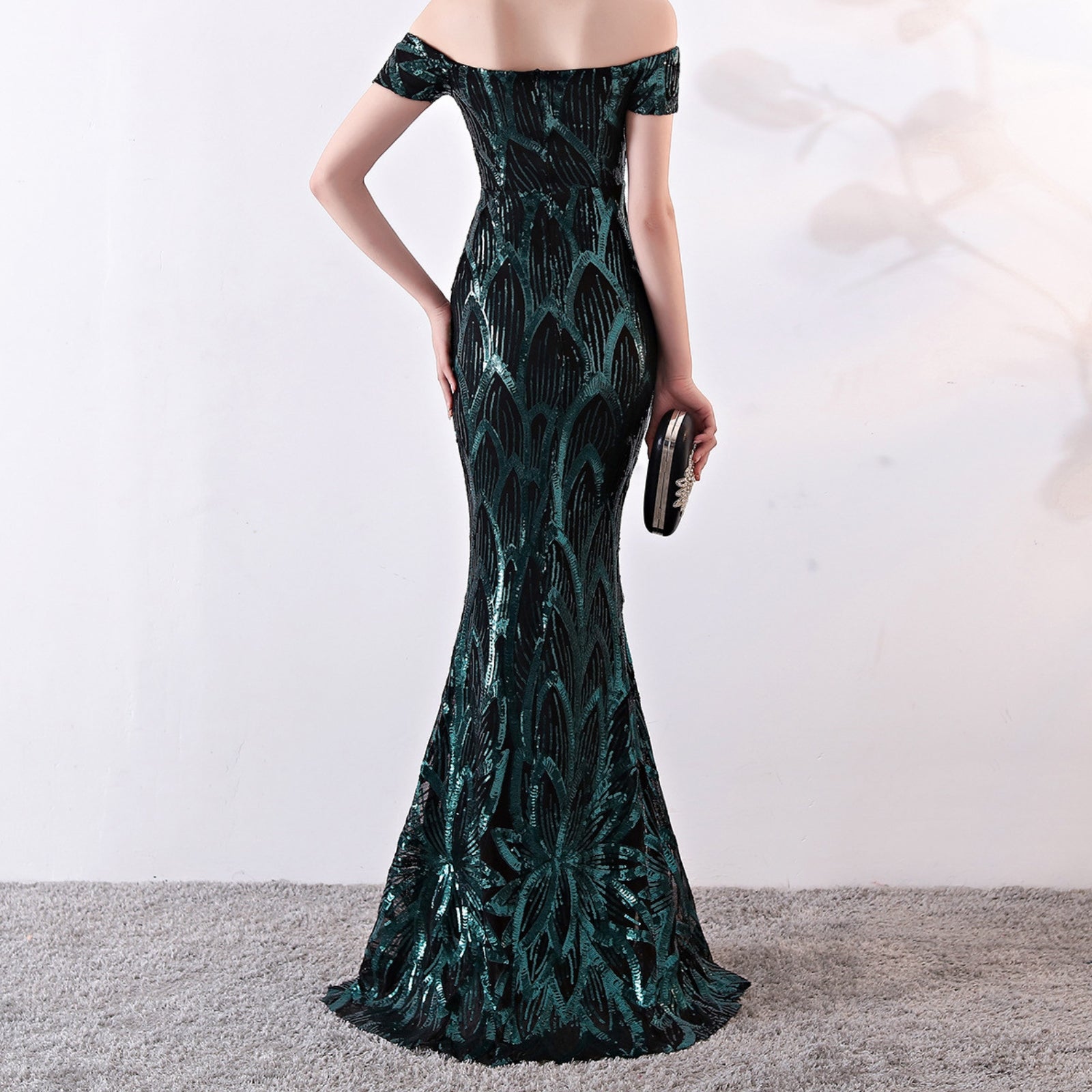 Francesca Lowell | Sequin Fishtail Formal Maxi Dress For Women
