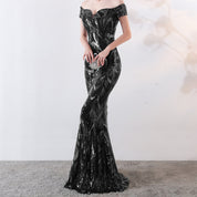 Francesca Lowell | Sequin Fishtail Formal Maxi Dress For Women