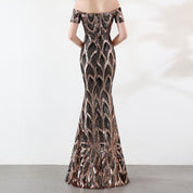 Francesca Lowell | Sequin Fishtail Formal Maxi Dress For Women