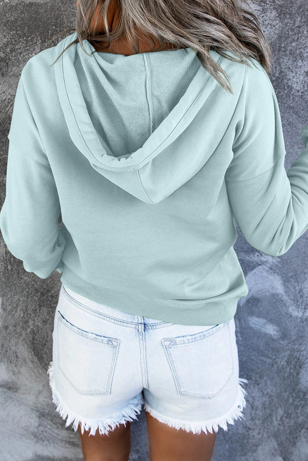 Bronte Halliwell | Casual Button-Neck Hoodie For Women