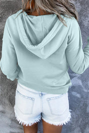 Bronte Halliwell | Casual Button-Neck Hoodie For Women