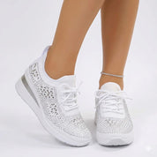 Arabella Foxcroft | Rhinestone Platform Sneakers For Women