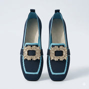 Arabelle Fontcourt | Embellished Buckle Flat Loafer For Women