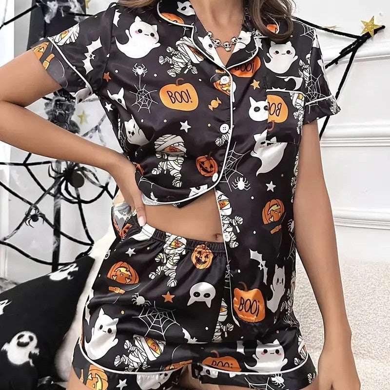 Haunted Pumpkin | Halloween Pyjama Set For Women