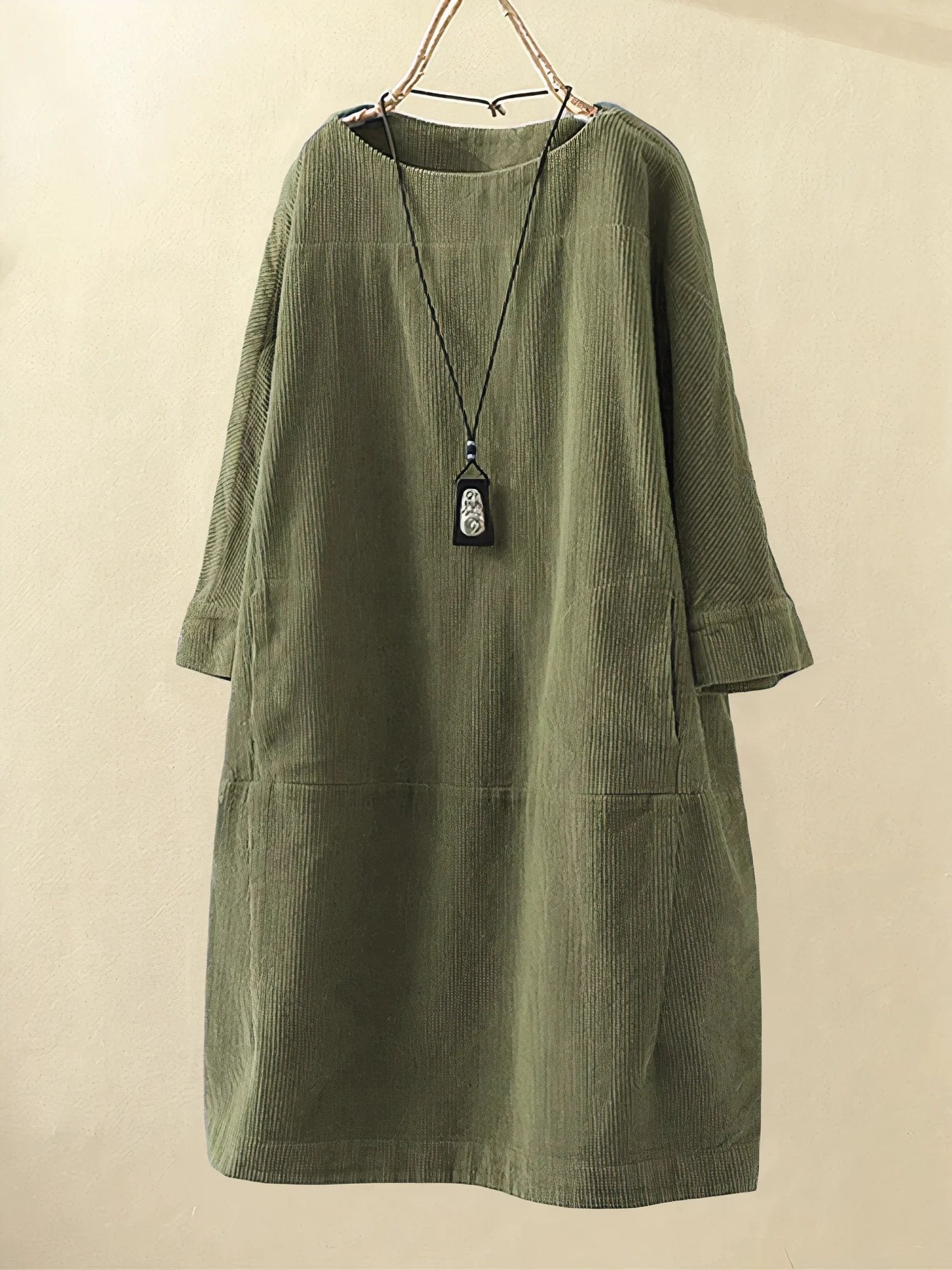 Maeve Collington | Corduroy Midi Shift Dress For Women