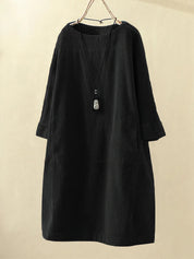Maeve Collington | Corduroy Midi Shift Dress For Women