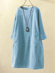Maeve Collington | Corduroy Midi Shift Dress For Women