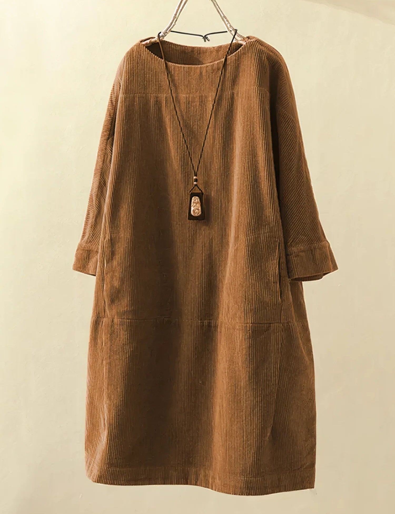 Maeve Collington | Corduroy Midi Shift Dress For Women