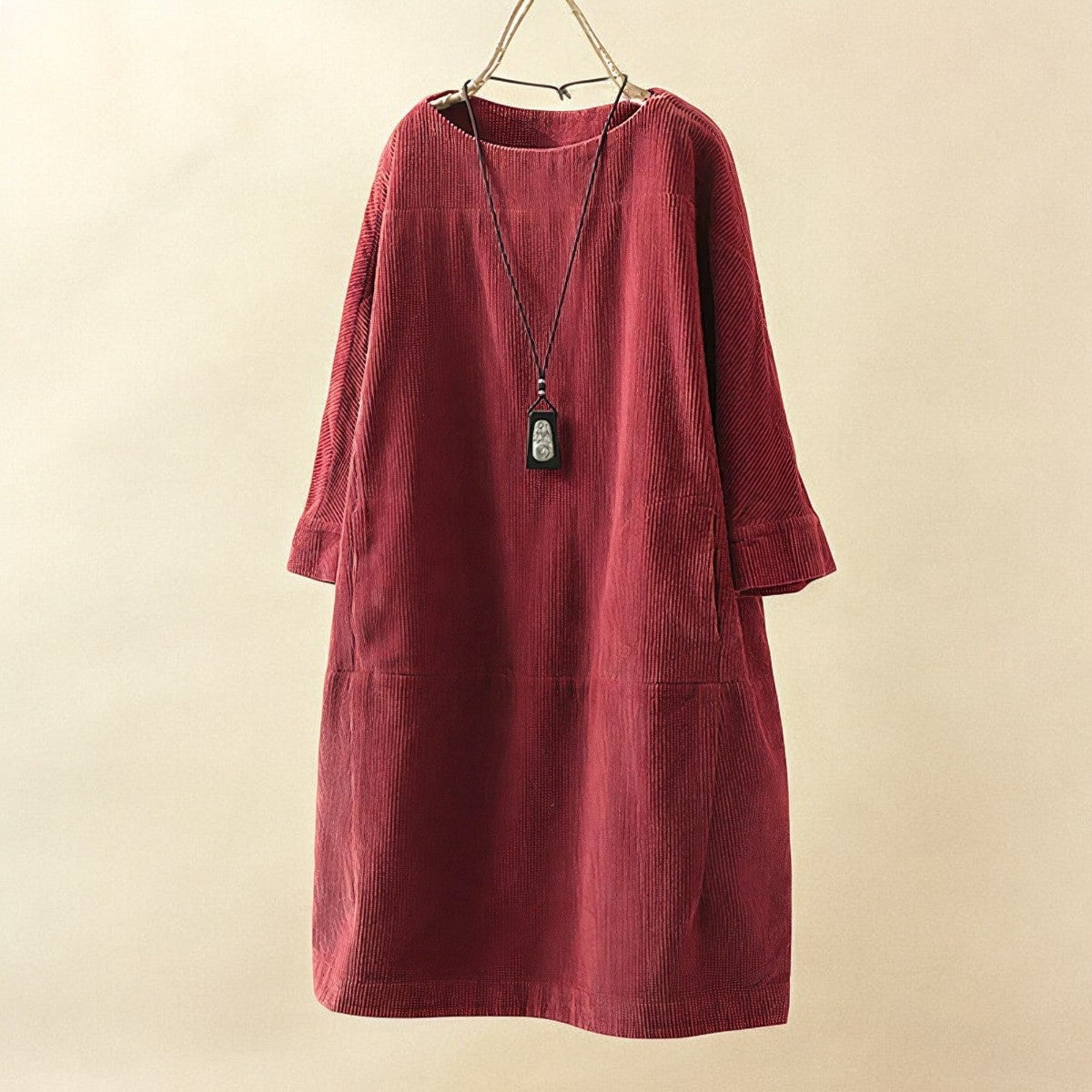 Maeve Collington | Corduroy Midi Shift Dress For Women