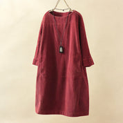 Maeve Collington | Corduroy Midi Shift Dress For Women