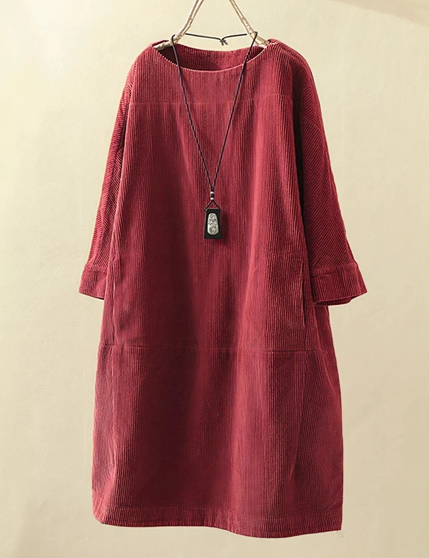 Maeve Collington | Corduroy Midi Shift Dress For Women