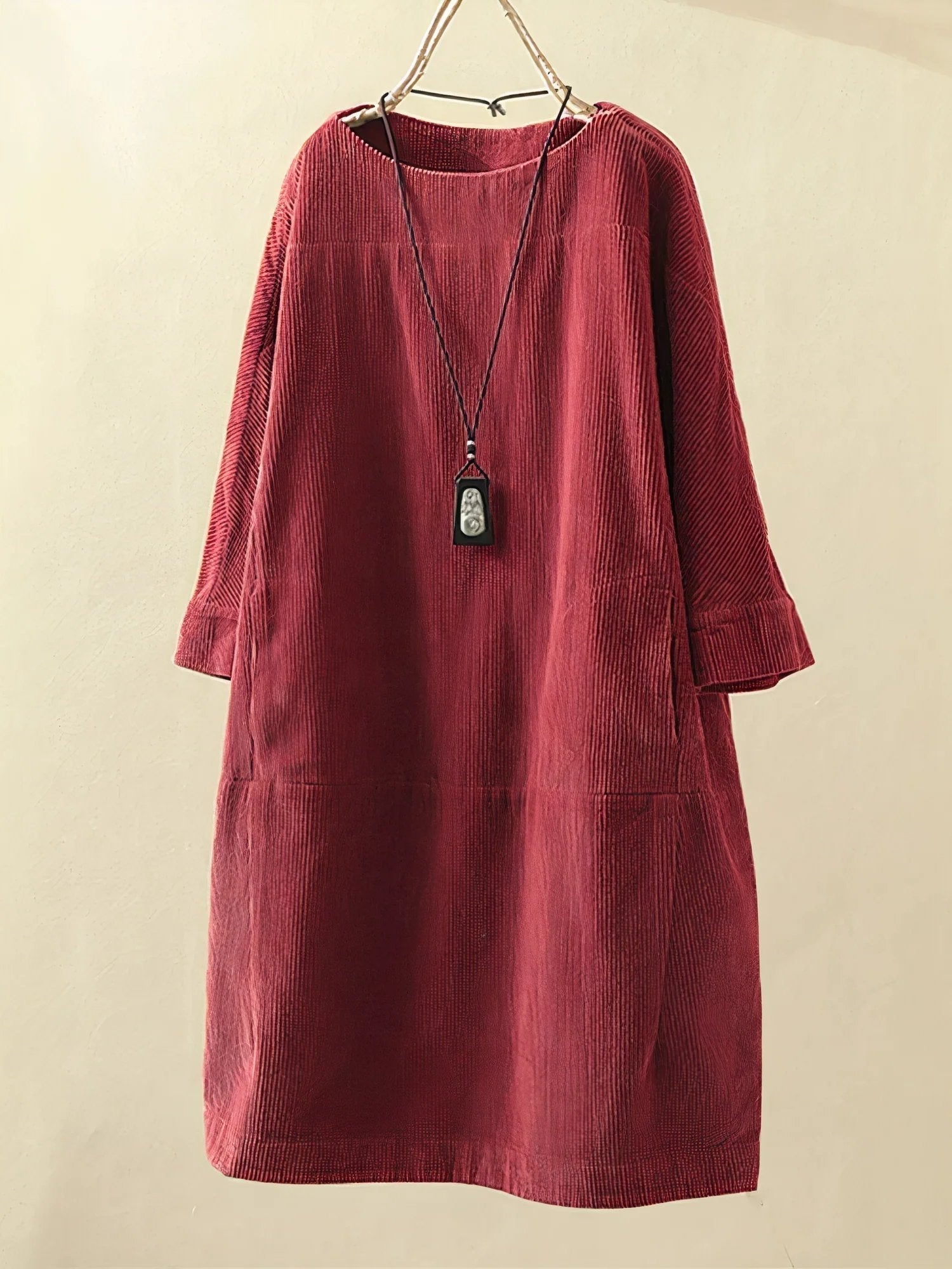 Maeve Collington | Corduroy Midi Shift Dress For Women