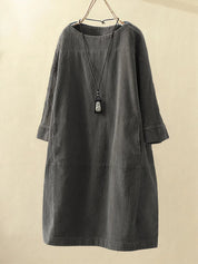Maeve Collington | Corduroy Midi Shift Dress For Women