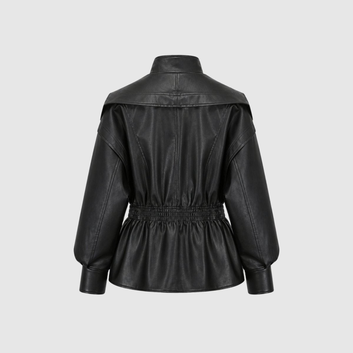 Francesca Dunleigh | Faux Leather Peplum Jacket For Women