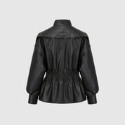 Francesca Dunleigh | Faux Leather Peplum Jacket For Women