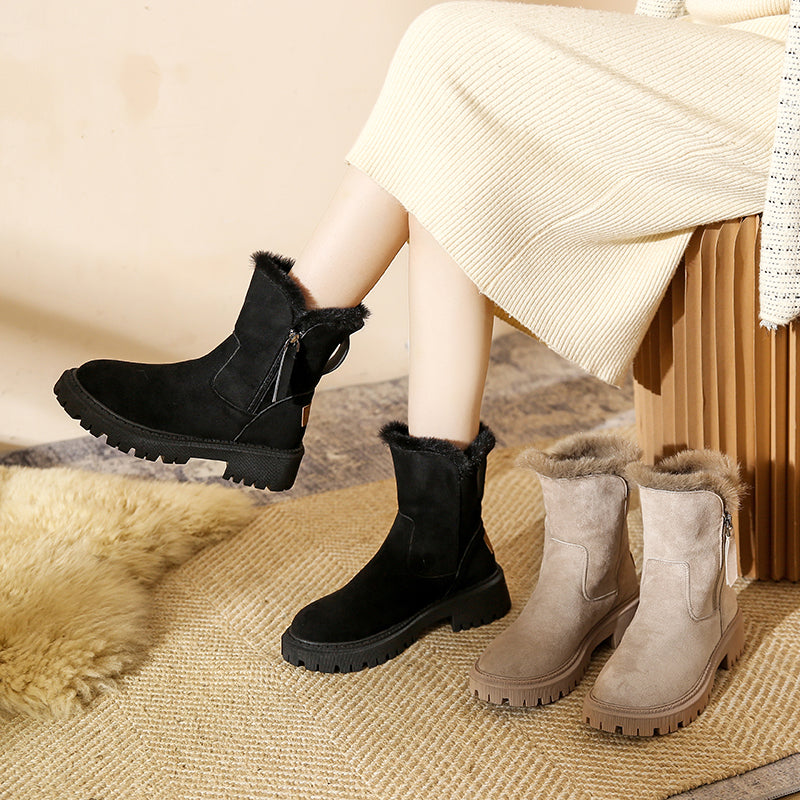 Harriet Collingdale | Fur Trim Ankle Boot For Women