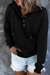 Bronte Halliwell | Casual Button-Neck Hoodie For Women