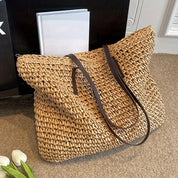 Adelaide Wrenworth | Woven Straw Tote Bag For Women