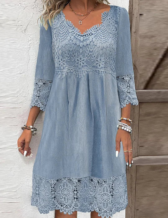 Adrienne Hollowell | Lace Detail Midi Dress For Women