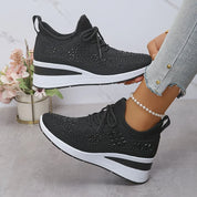 Arabella Foxcroft | Rhinestone Platform Sneakers For Women