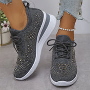 Arabella Foxcroft | Rhinestone Platform Sneakers For Women